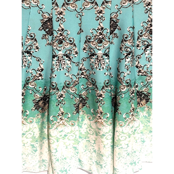 Danny And Nicole Floral ombré blues a-line dress sz 14‎ Career Cocktail Wedding - Picture 2 of 10